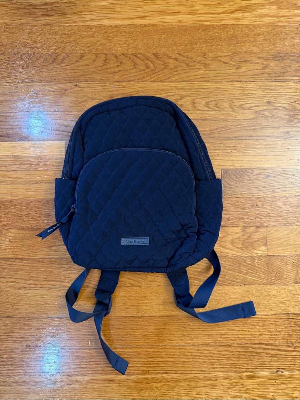 Vera Bradley Essential Compact Backpack/Purse Microfiber Classic Navy Quilted
